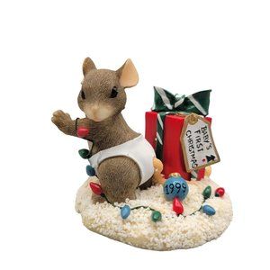 Charming Tails 1999 Baby's First Christmas Figurine 87/111 Dated
